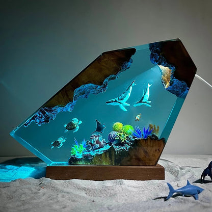 Ocean Glow Resin Lamp